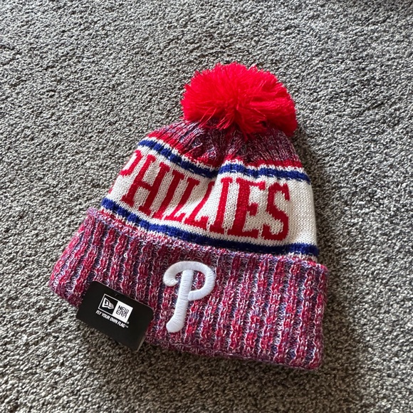 Philadelphia Phillies new era knit beanie with Pom NWT - Picture 4 of 4